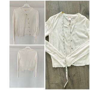 Cat & Jack Cream Button-Up Sweater